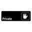 ALPINE INDUSTRIES PRIVATE SIGN, 3?X9?