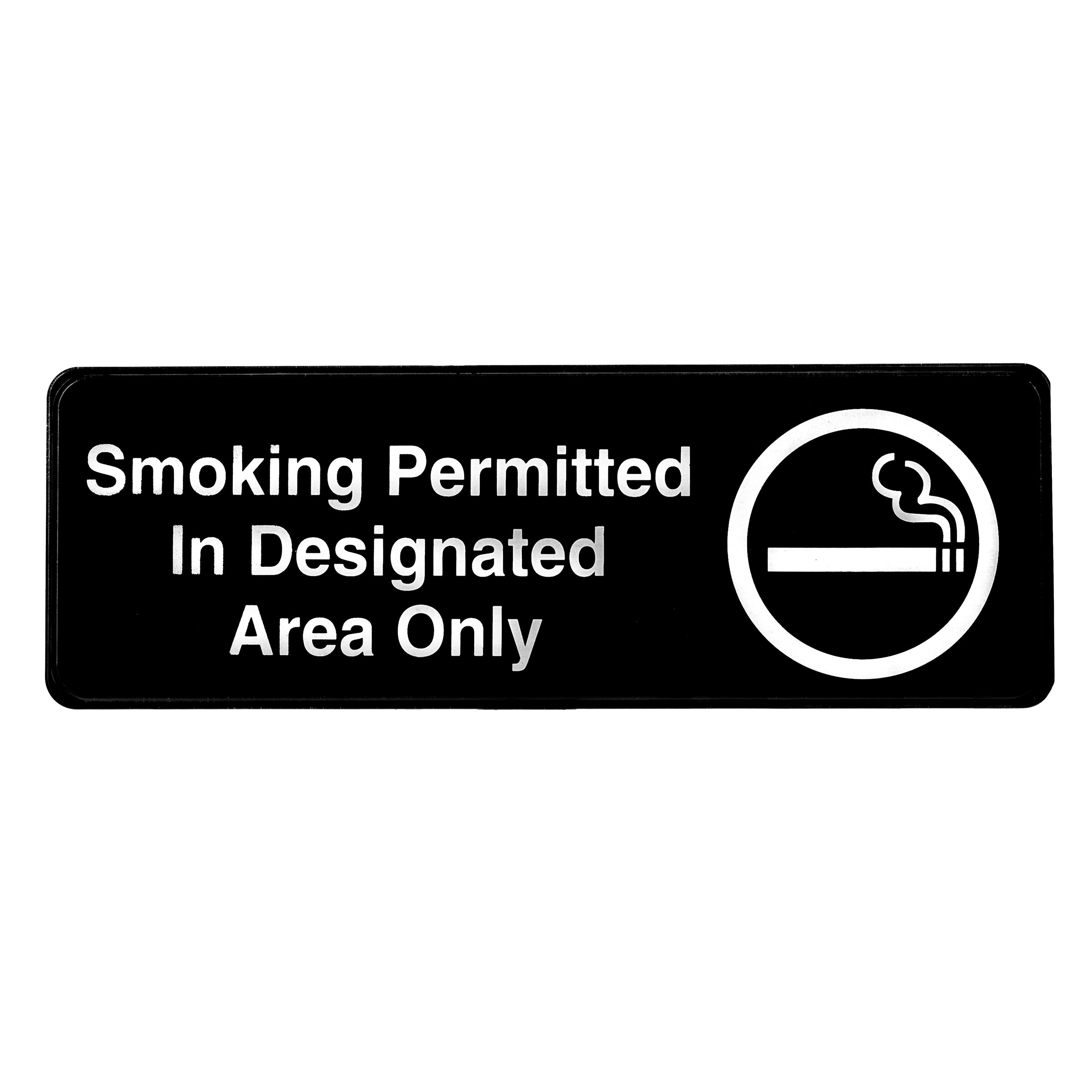 ALPINE INDUSTRIES SMOKING PERMITTED IN DESIGNATED AREAS ONLY SIGN, 3?X9? Main image
