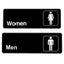 Alpine Industries Men's and Women's Restroom Signs, 3x9, Set of 2