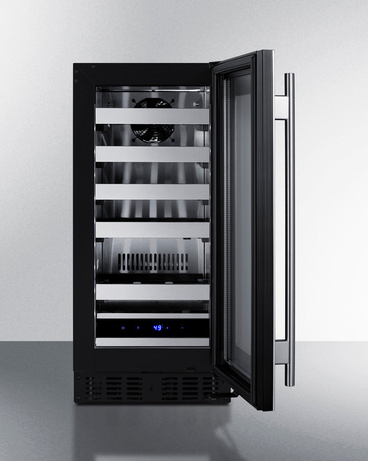 15" wide ADA compliant wine cellar for built-in or freestanding use, with digital controls, front lock, and LED lighting Main image