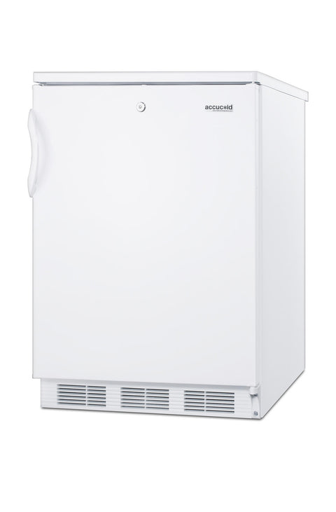 Accucold 24" wide undercounter European all-refrigerator, commercially approved (Model FF708BL7SS)
