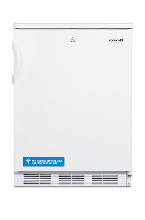 Accucold 24" wide undercounter European all-refrigerator (Model FF708BLSSLHD)