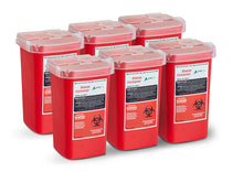 Sharps and Needle Disposal Container 1 Quart – 6 Pack