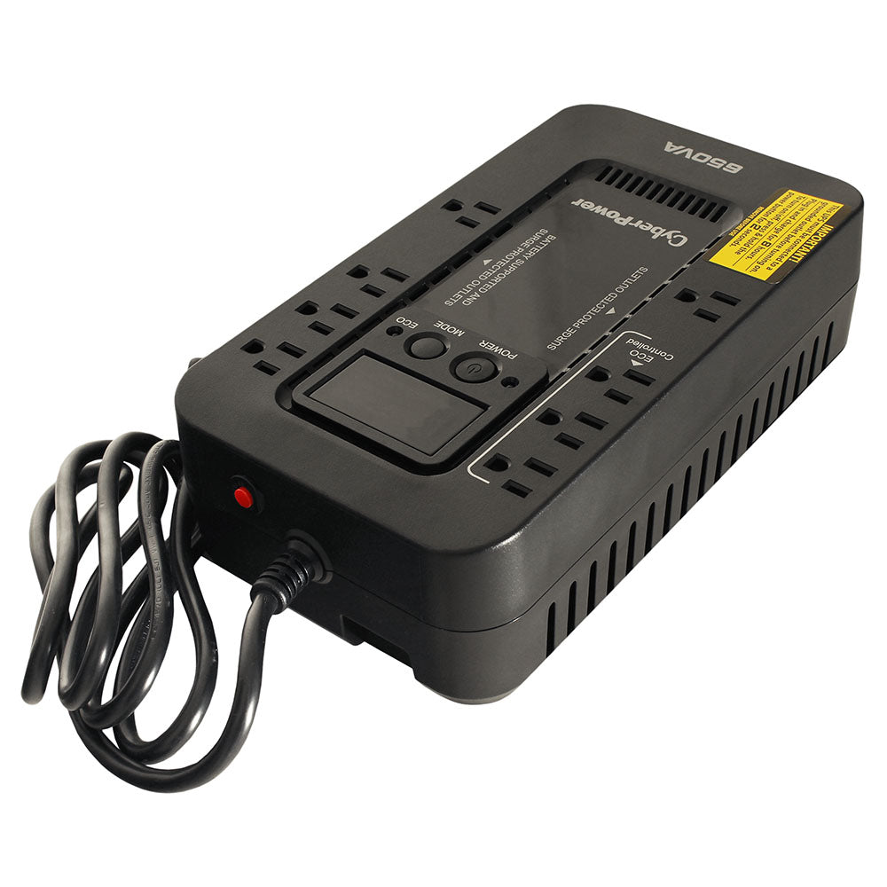 Standard Battery Backup and Medical Grade Surge Protector, 8 Outlet Uninterruptible Power Supply System, 650 Volt, 390 Watt, BBU-BASIC Secondary image