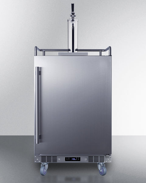 Commercially Approved Built-in Undercounter Outdoor Triple Tap Beer Kegerator in Complete Stainless Steel