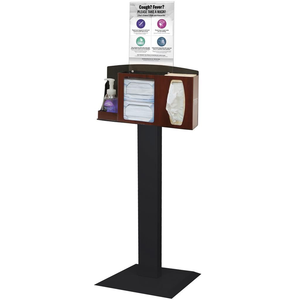 Bottle or Canister Station/Stand/Vert Sign Cherry/Black ABS