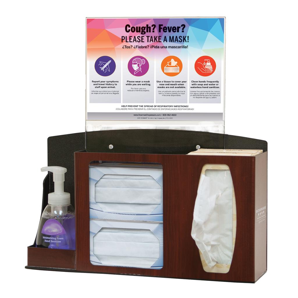 Bottle Hygiene Station/Horz Sign Cherry ABS