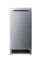 Built-in undercounter ADA compliant manual defrost icemaker with complete stainless steel wrapped exterior finish; no dr