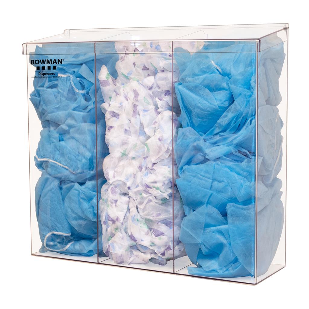 Bowman Bulk Dispenser Tall Top Dispensing PETG Clear