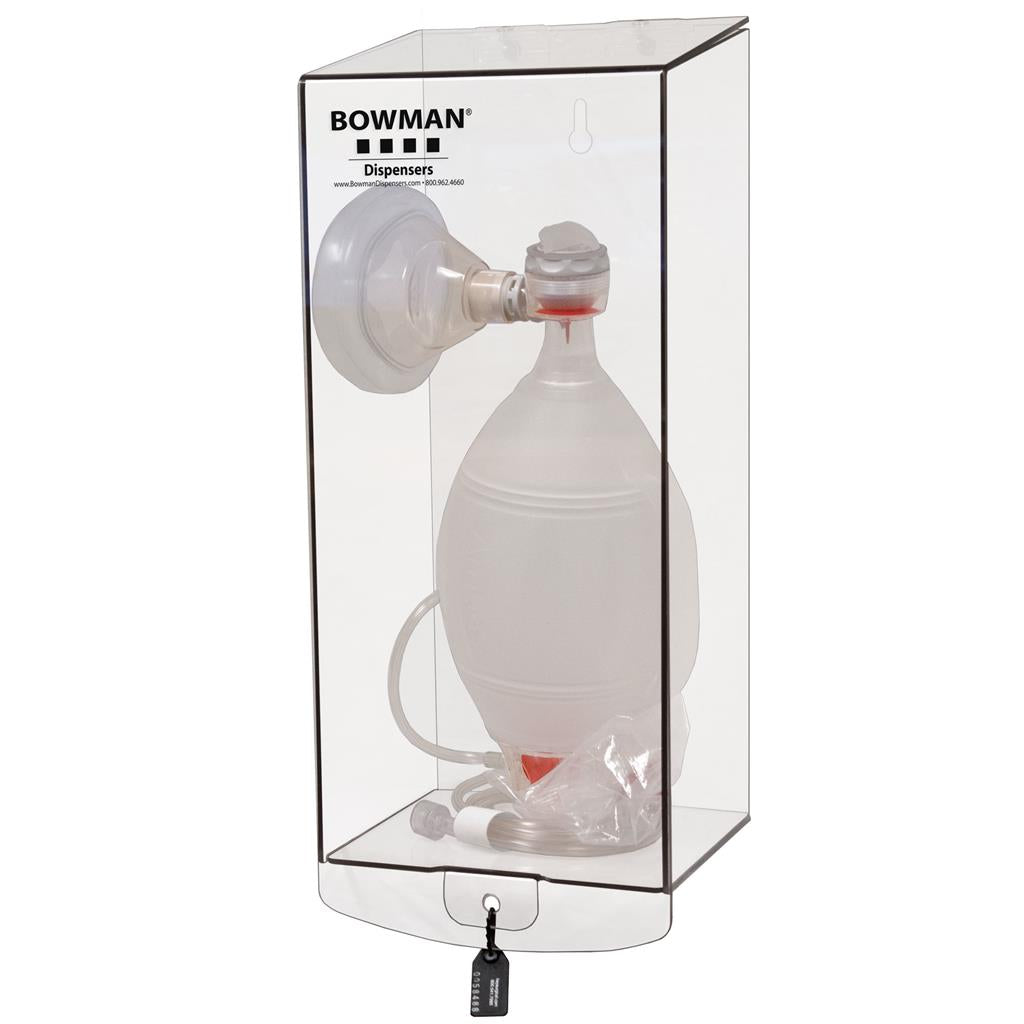 Respiratory Supplies Dispenser Lockable Polycarb Clear