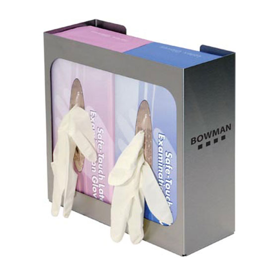 Glove Box Dispenser Double Vert/Horiz White Wire Pack of Two Main image