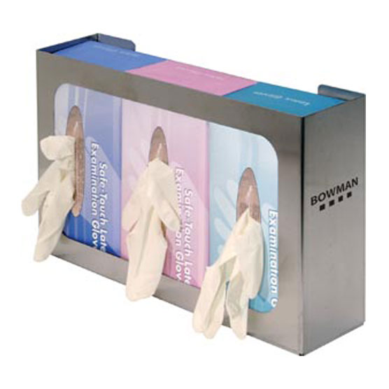 Glove Box Dispenser Triple Vert/Horiz Steel Black