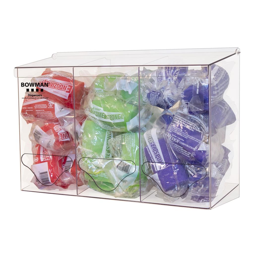 Bowman Bulk Dispenser Front Dispensing PETG Clear