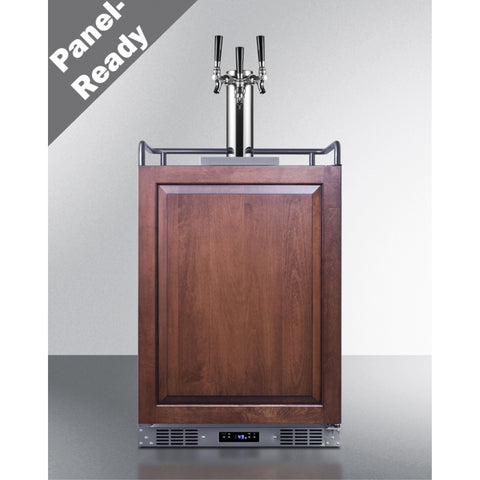Accucold Built-in undercounter triple tap beer kegerator in complete stainless steel (Model SBC682BITRIPLE)