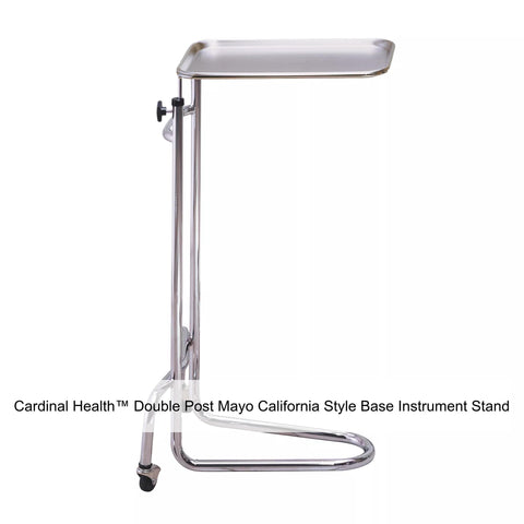 Brewer Mayo Instrument Stand - Double Post "California Style" Base, Height adj. 34"-53"