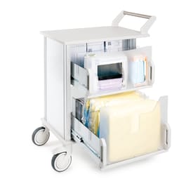 Bowman Dispensers Bowman® Mini Infection Prevention PPE Isolation Cart • 28.4"W x 15.5"D x 35.5"H