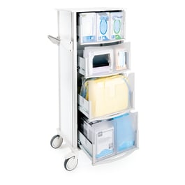 Bowman Dispensers Bowman® Standard Infection Prevention PPE Isolation Cart • 23.75"W x 15.375"D x 54.375"H
