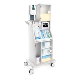 Bowman Dispensers Bowman® Premium Infection Prevention PPE Isolation Cart • 27"W x 18.5"D x 66.315"H