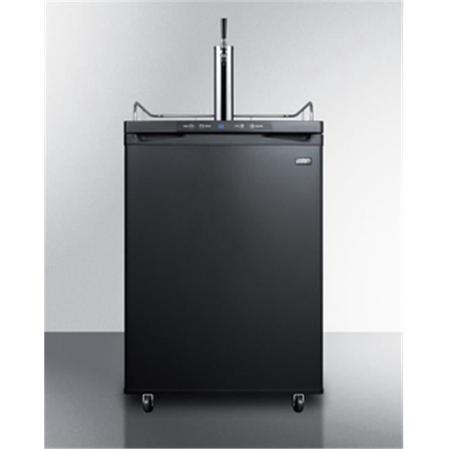 Cold brew coffee dispenser in black, with a complete stainless steel tap kit and nitrogen tank included