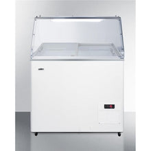 Commercial dipping cabinet with pre-installed sneeze guard, sliding glass lid, digital thermostat, and ice cream tub hol (Model NOVA22PDC)