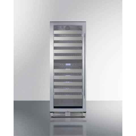 Accucold Commercially approved dual zone wine cellar for built-in or freestanding use with seamless stainless steel