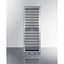 Dual zone built-in wine cellar with seamless SS trimmed glass door, full extension shelves, digital thermostat, and blac