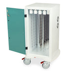 Harloff Short Savary Dilator Mobile Storage Cab, Basic, Latch secured, non locking, 24 dilator capacity