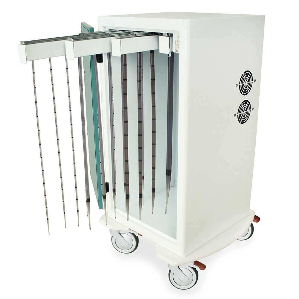 Short Savary Dilator Mobile Storage Cab, Basic, Latch secured, non locking, 24 dilator capacity