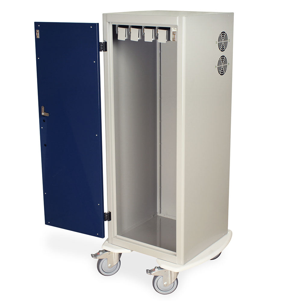 Harloff Tall Savary Dilator Mobile Storage Cabinet with Drying Package, keylocking, Glass Door, 24 dilator capacity