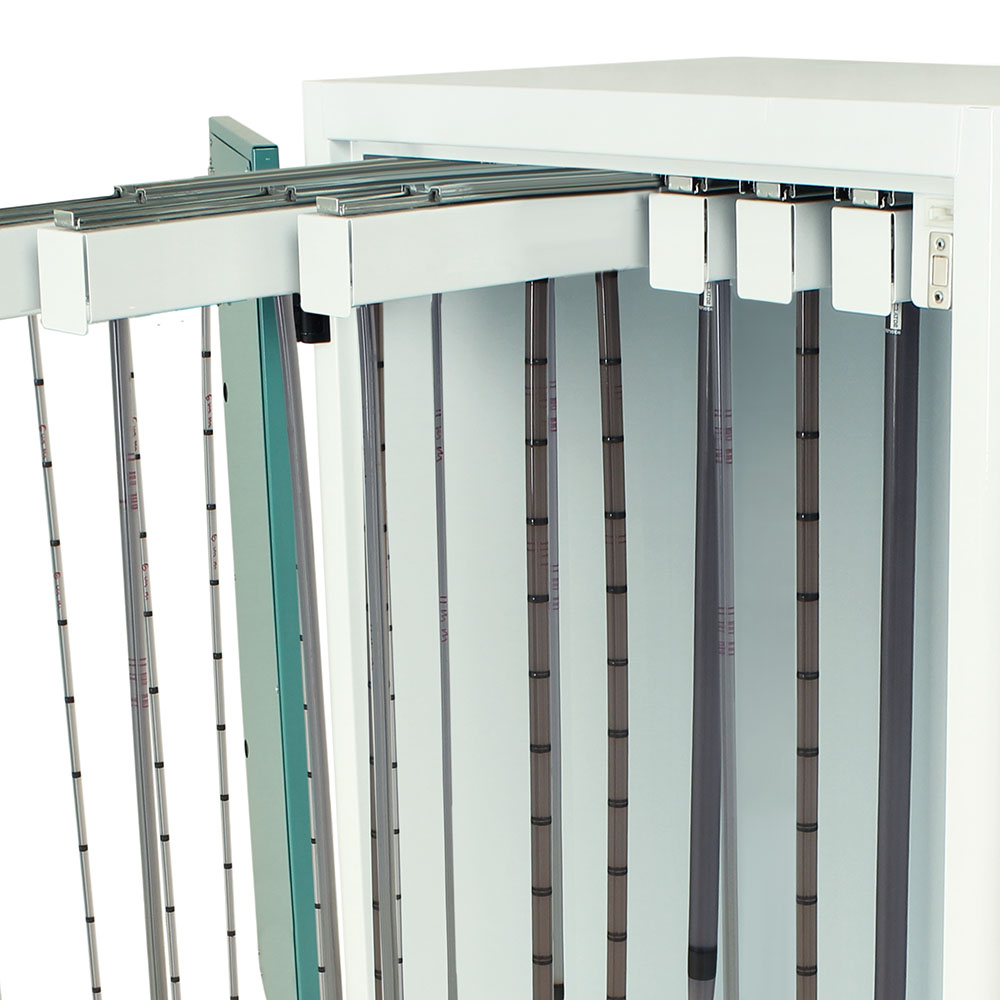 Tall Savary Dilator Mobile Storage Cabinet, Basic, Latch secured, non locking, 36 dilator capacity