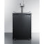 Dual tap coffee dispenser in black, with a combination nitro/flat coffee tap kit in stainless steel