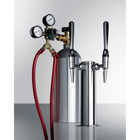 Accucold Tapping equipment with nitrogen tank to serve nitro-infused coffee from most beer dispensers