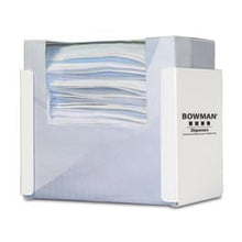 Bowman White Stainless Single Facemask Dispenser, 8"W x 5.25"D x 6"H
