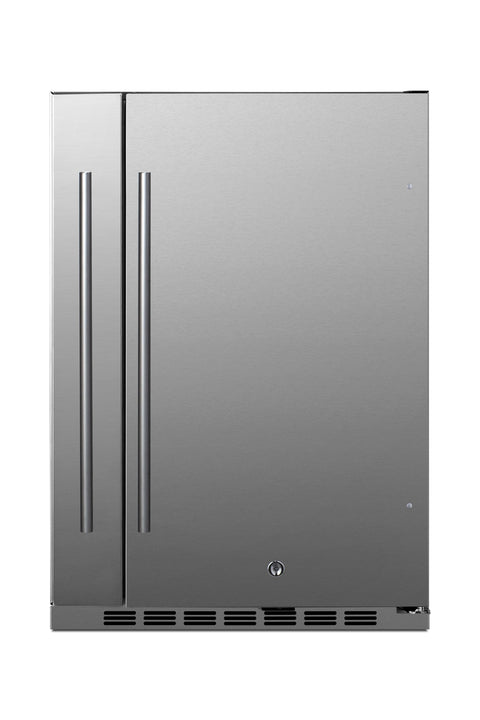 24" Wide Shallow Depth Built-in Undercounter All-refrigerator with Slide-out Side Storage Compartment
