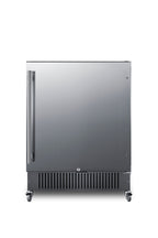 27" Wide Built-in Undercounter All-refrigerator for Commercial or Residential Use with Caster Set Included