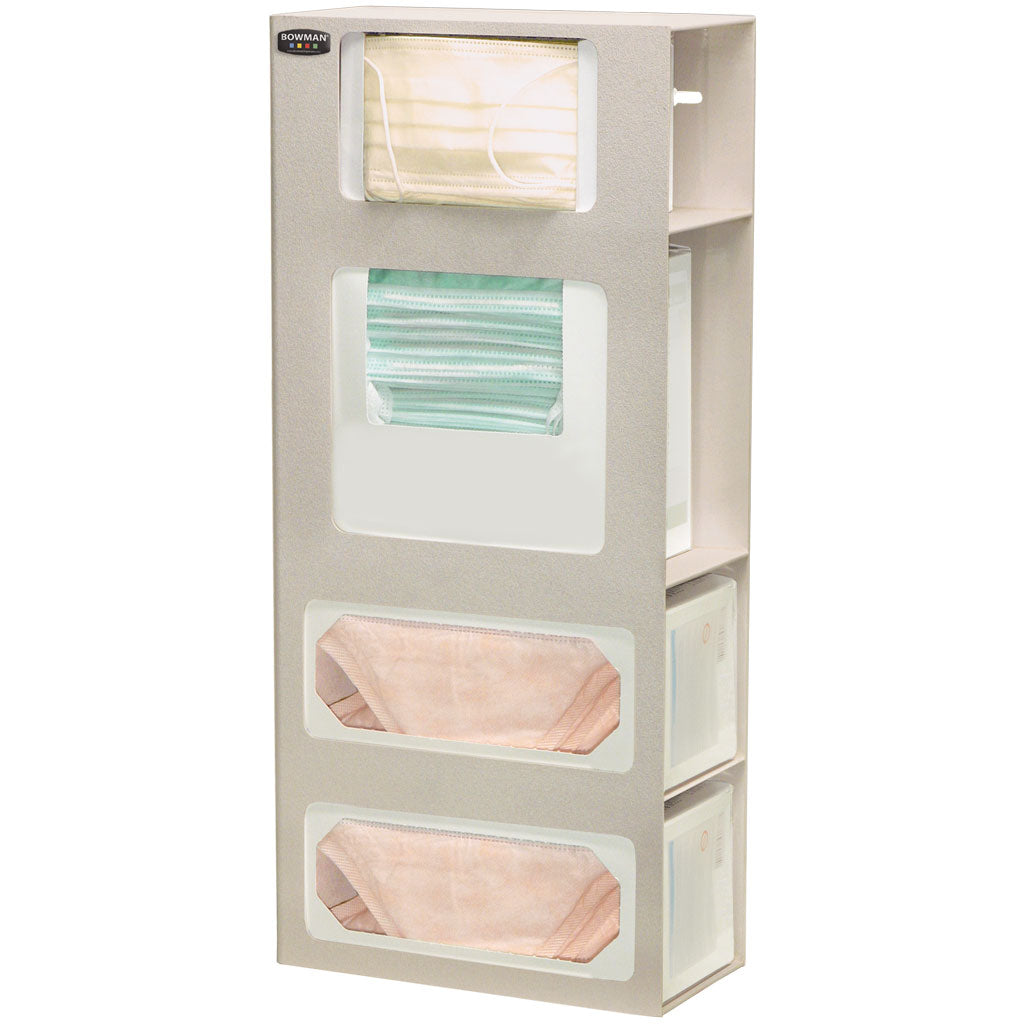 Face Mask Dispenser Combo/PPE Organizer Compact Qrtz Bge ABS
