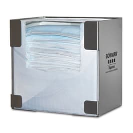 Bowman Dispensers Bowman Stainless Large Box Single Mask Dispenser • 7.8"W x 5.25"D x 7.5"H