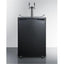 Freestanding dual tap residential beer dispenser, auto defrost w/digital thermostat, SS wrapped door, thin handle, and b