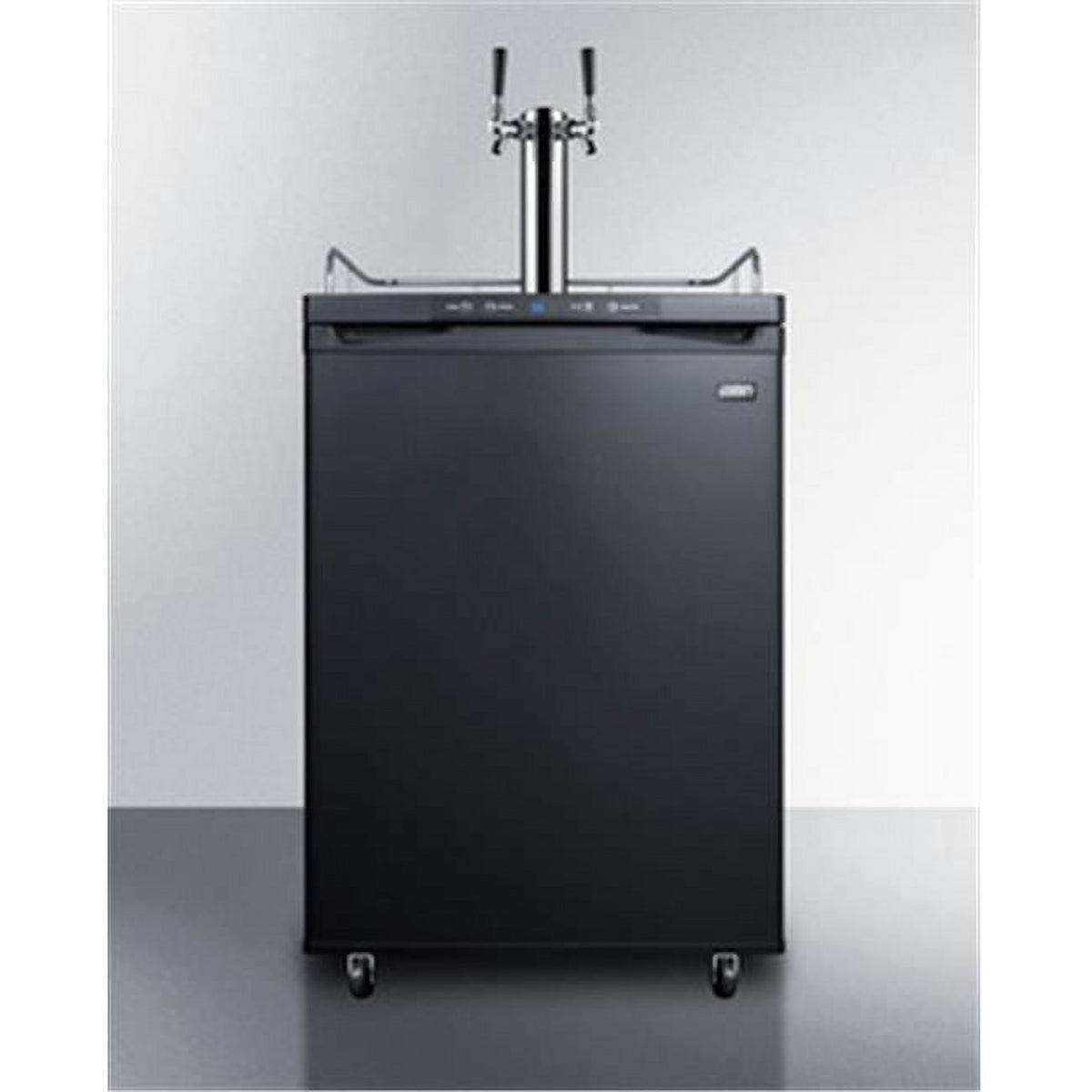 Accucold Freestanding dual tap residential beer dispenser, auto defrost w/digital thermostat, SS wrapped door, towel