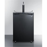 Accucold Freestanding residential beer dispenser in black, auto defrost w/digital thermostat; sold without tap kit for