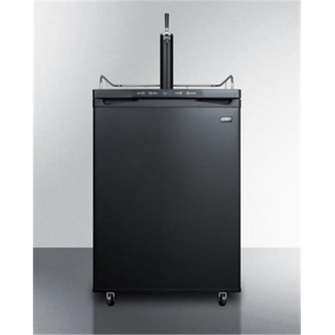 Accucold Freestanding residential beer dispenser in black, auto defrost w/digital thermostat; sold without tap kit for