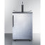 Freestanding kegerator with dual tap kit to serve both beer and wine
