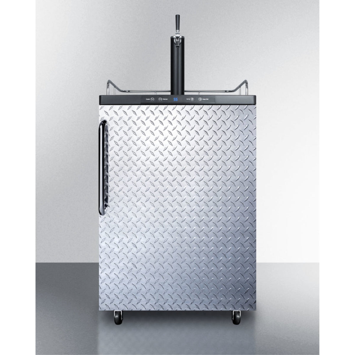 Accucold Freestanding residential beer dispenser, auto defrost with digital thermostat, stainless steel wrapped door,