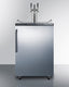 Freestanding residential beer dispenser, auto defrost with triple tap kit, digital thermostat and stainless steel door