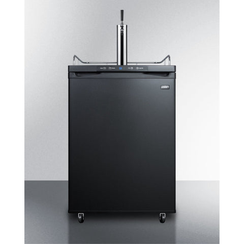 Accucold Freestanding white wine keg dispenser in black with digital thermostat and tap kit (Model SBC635MWKDTWINLHD)