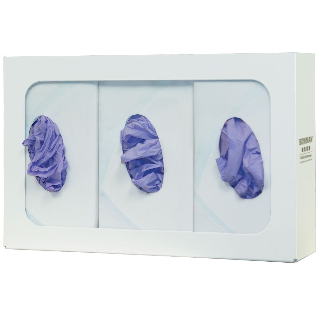Bowman Glove Box Dispenser Steel White