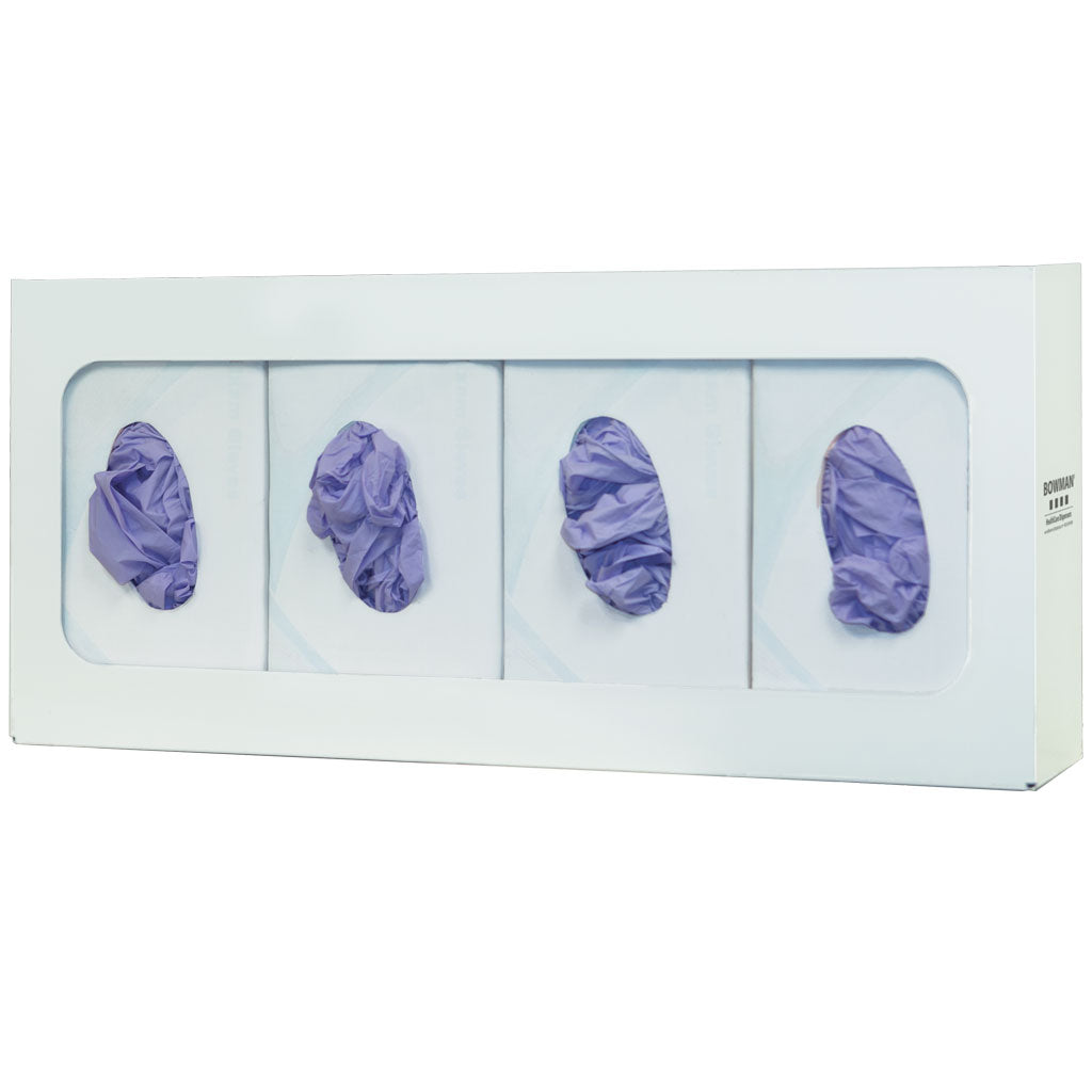 Bowman Glove Box Dispenser Steel White