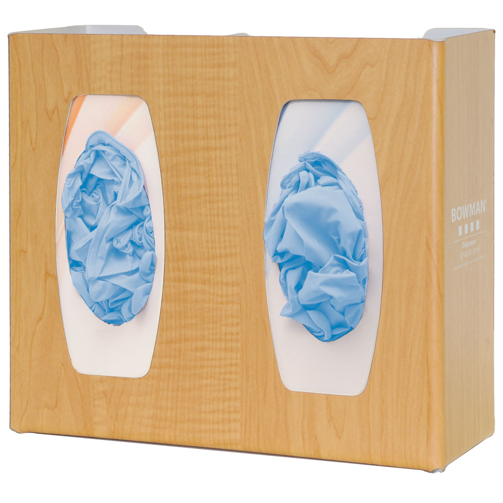 Bowman Glove Box Dispenser Divided Vertical/Horizontal Maple ABS
