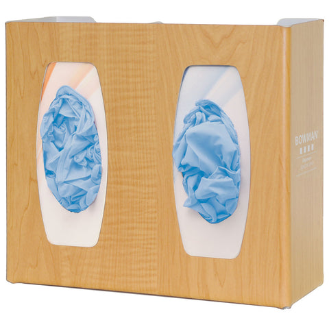 Bowman Glove Box Dispenser Divided Vertical/Horizontal Maple ABS