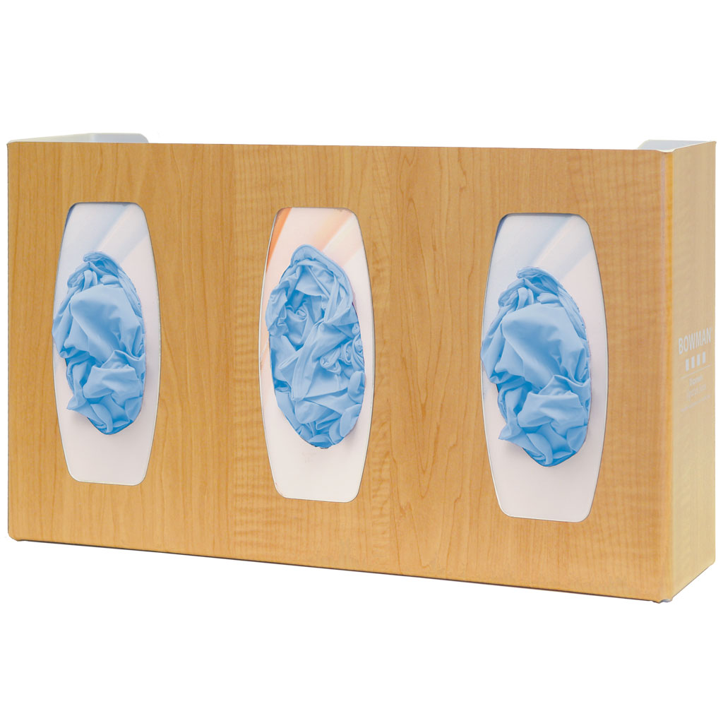 Bowman Glove Box Dispenser Divided Vertical/Horizontal Maple ABS